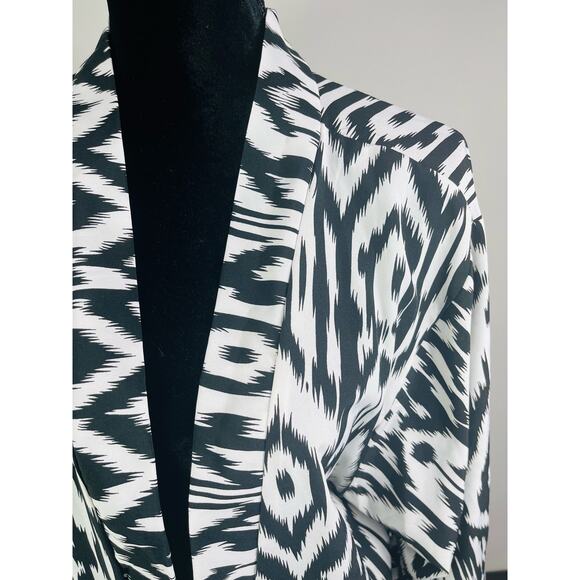 NWT Anthropologie zebra print open front cardigan poncho one size - Picture 4 of 11